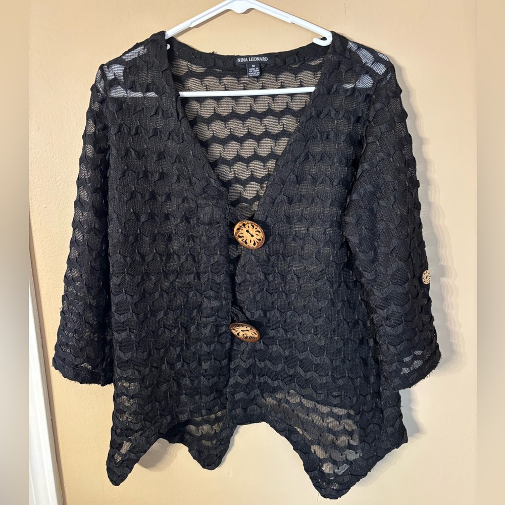 Nina Leonard net layering top